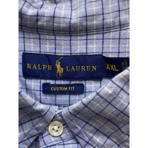 Lauren Ralph Lauren Shirt Adult 2XL Custom Fit Button Up Flesh Pony Casual Mens - Picture 3 of 7